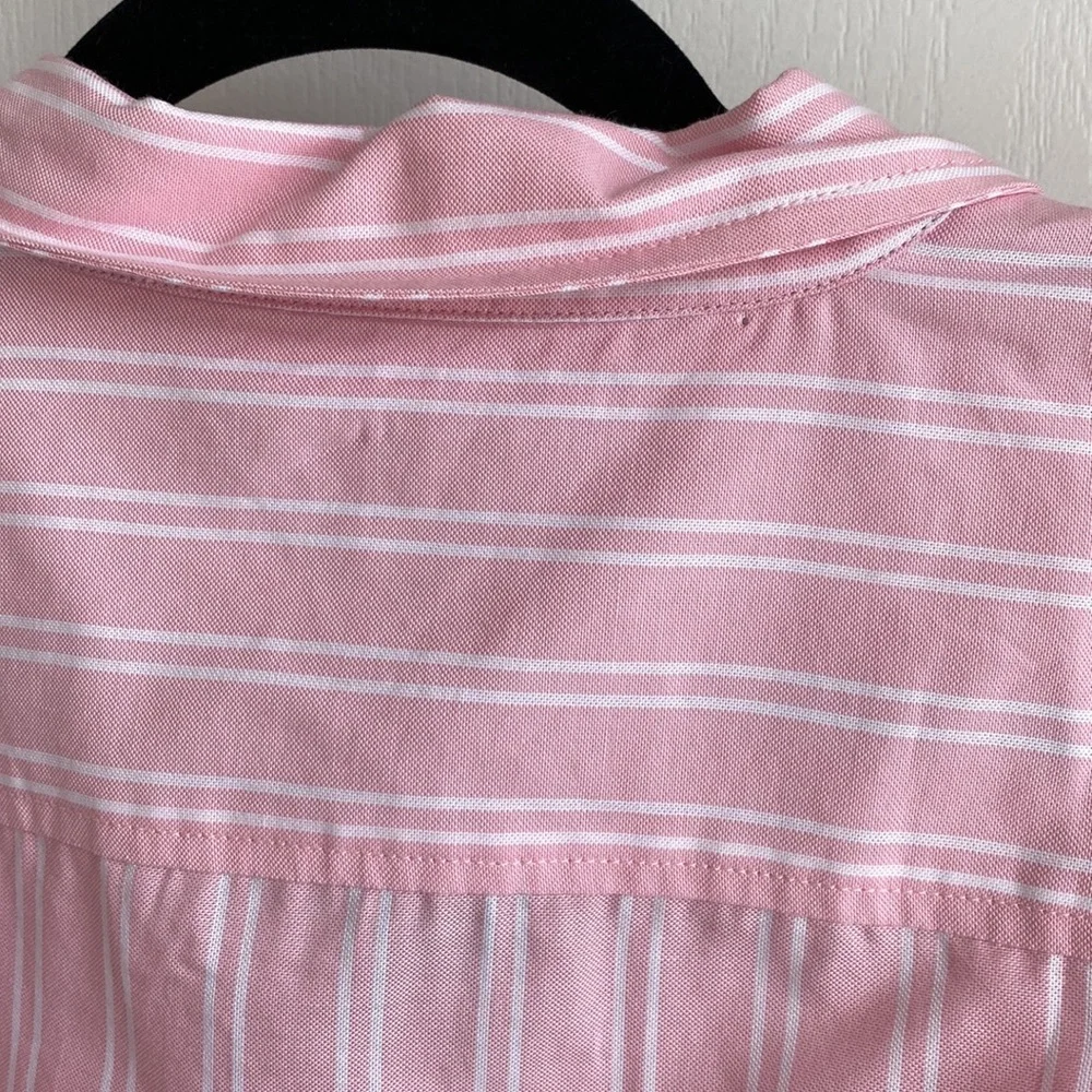 *SOLD* NWT Tommy Hilfiger Womens Pink and White Striped Button Down - Picture 7 of 8
